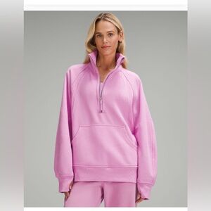 Lululuemon Scuba Half-Zip Oversized Funnel-neck Sweatshirt XS/S Pink